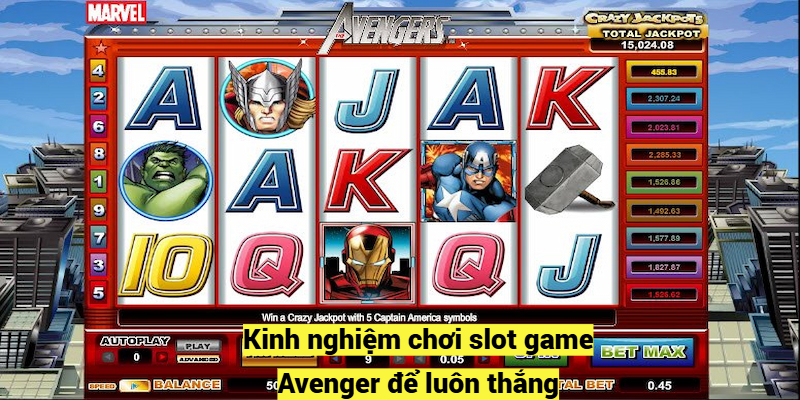 Kinh nghiệm chơi slot game Avenger để luôn thắng